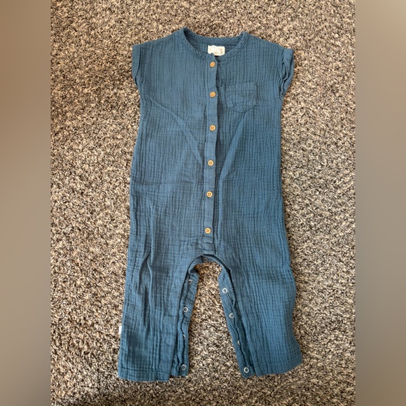 Blue Sleeveless Kids One Piece - Picture 1 of 2